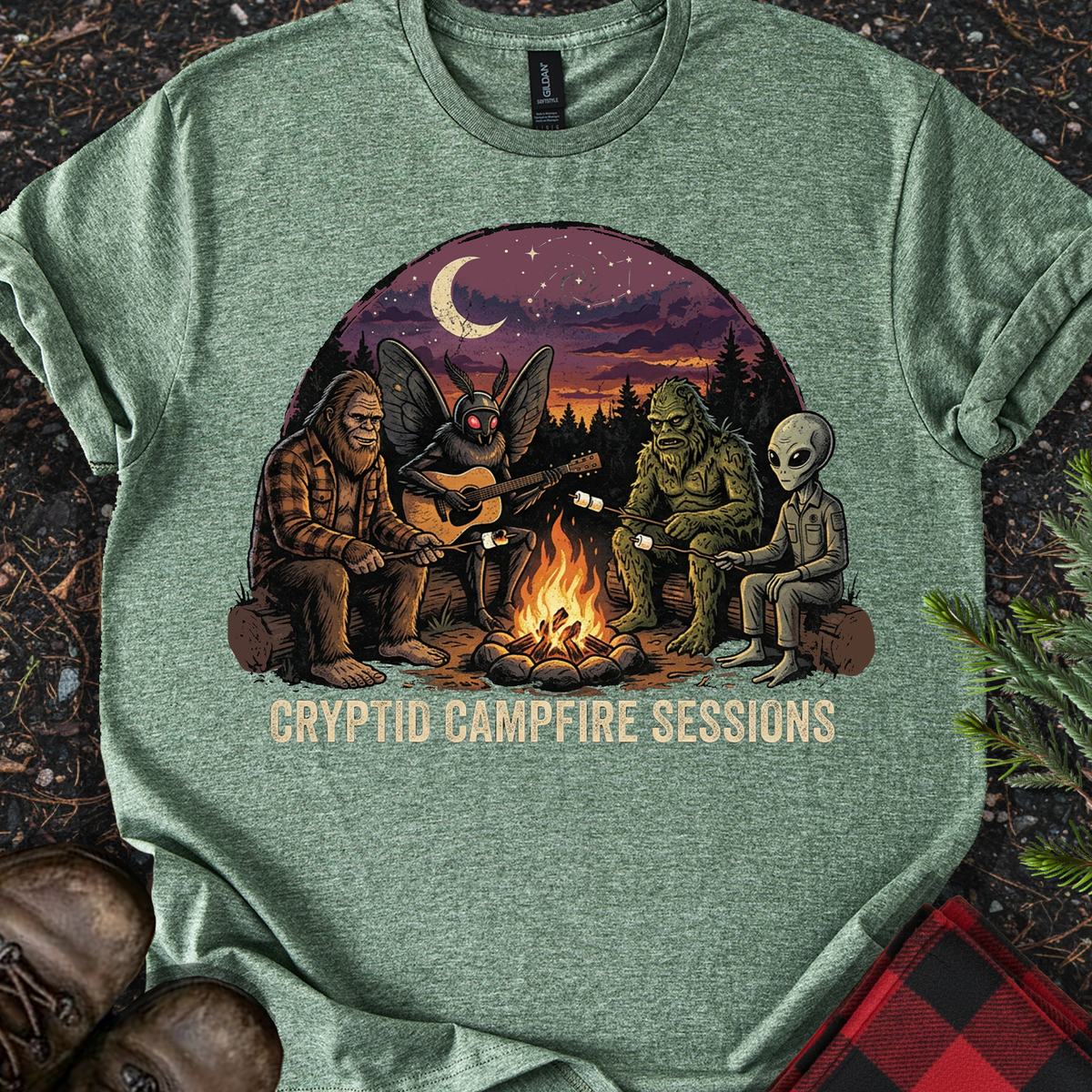 Cryptid Camping T-shirt