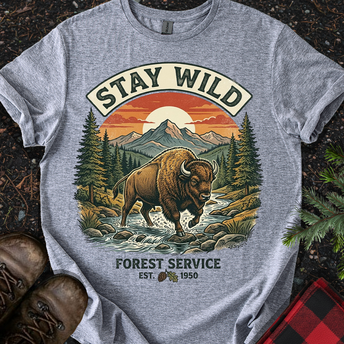 Stay Wild Bison T-shirt
