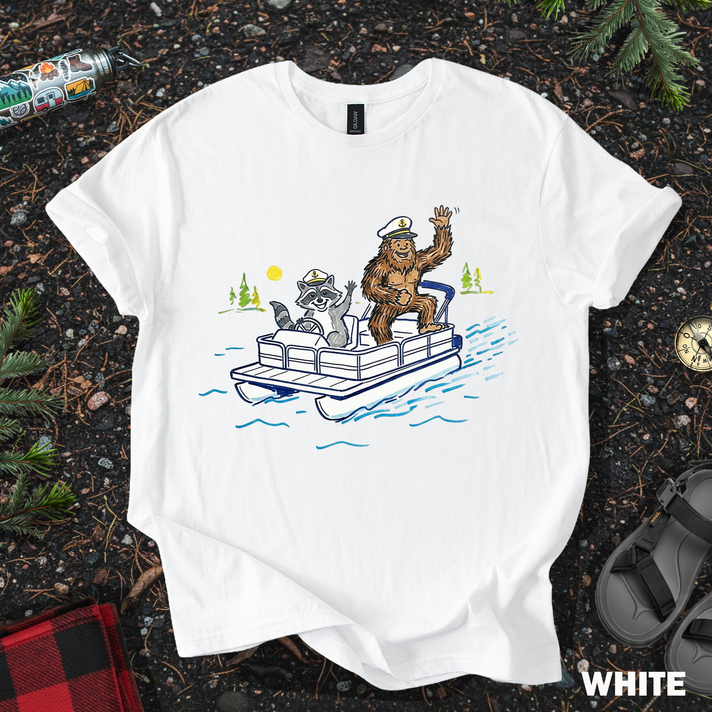 Bigfoot and Raccoon Pontoon Boat Cruise