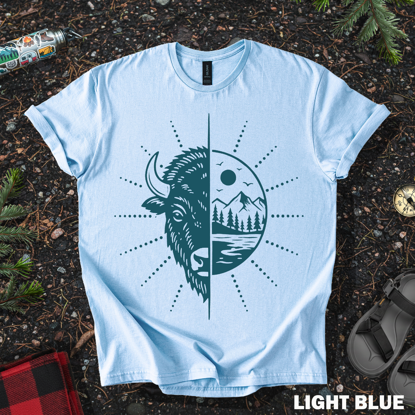 Bison Mountains Tee