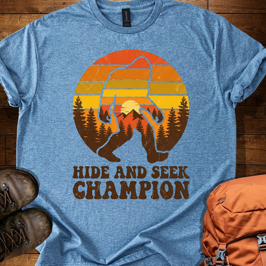 Retro Bigfoot Hide and Seek Champion
