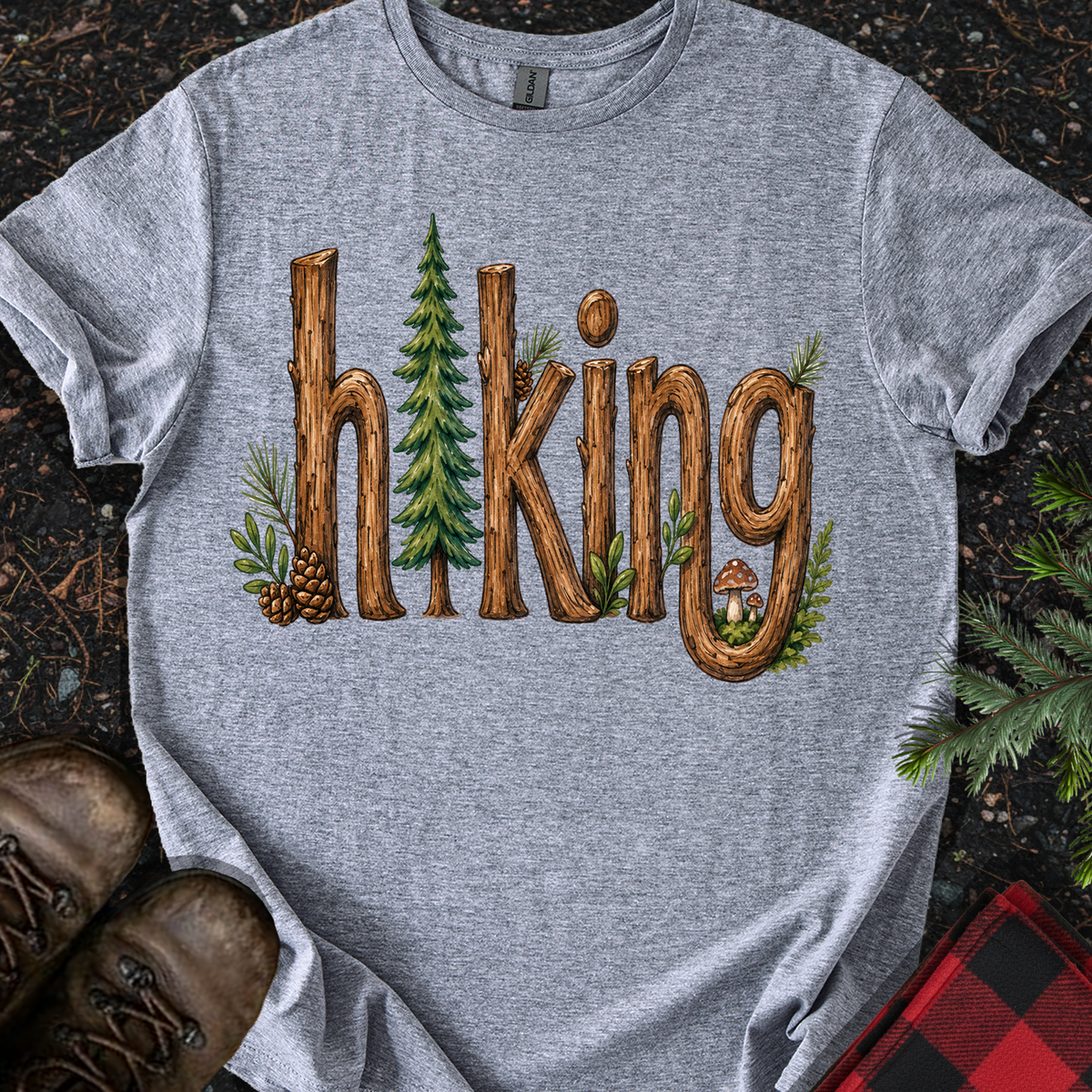 Hiking Typography T-shirt