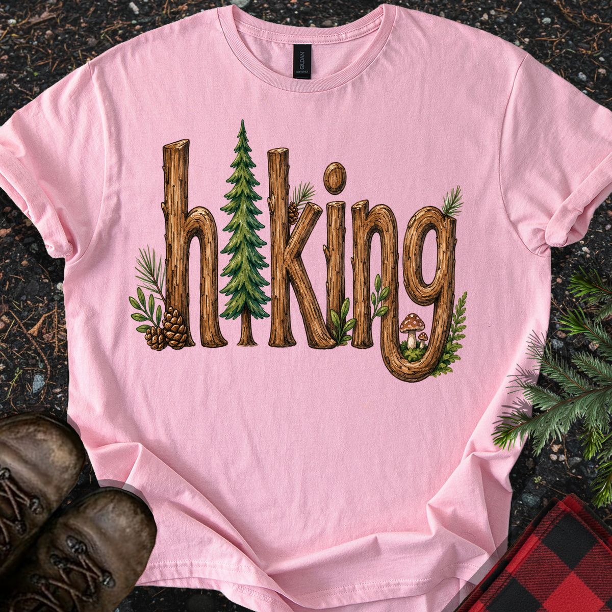 Hiking Typography T-shirt