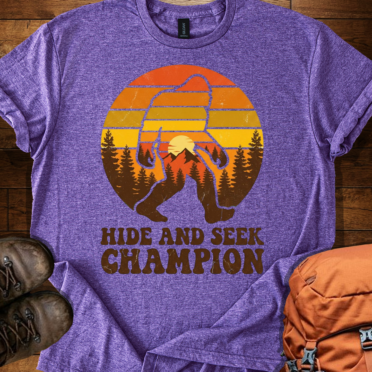 Retro Bigfoot Hide and Seek Champion