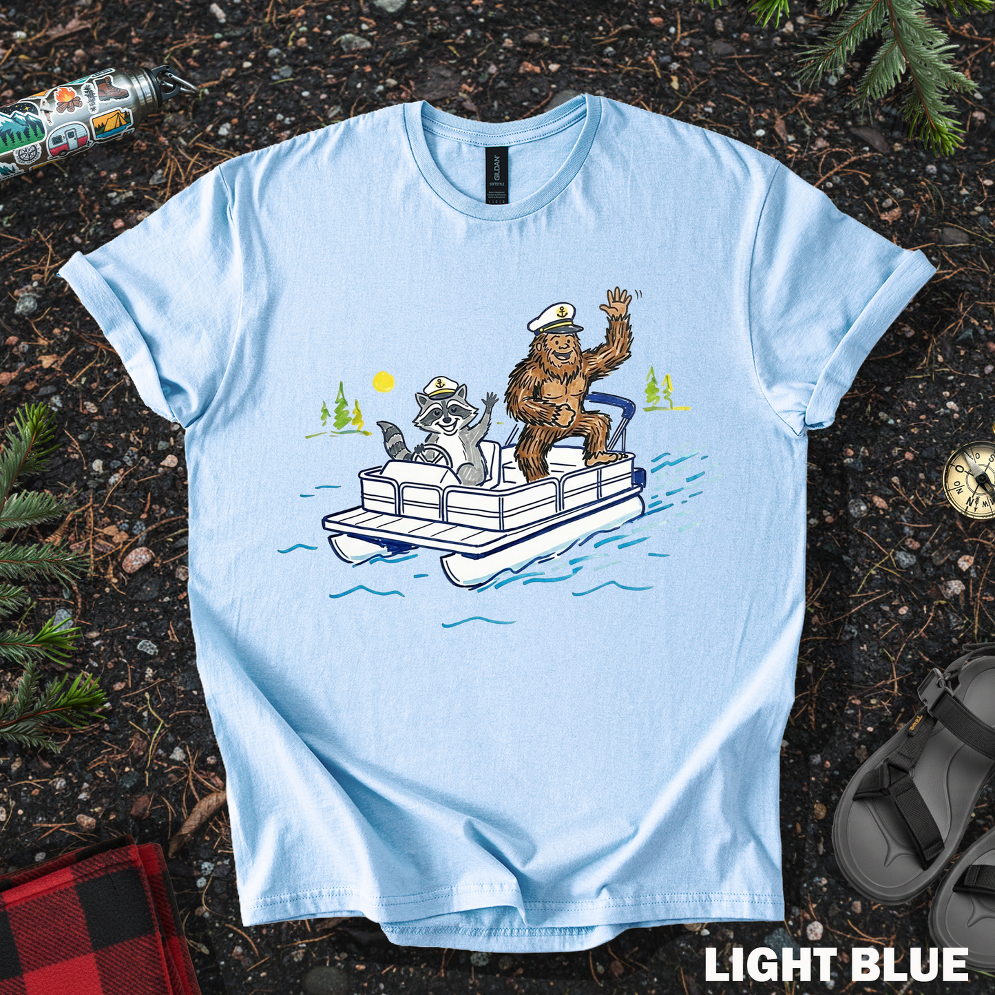Bigfoot and Raccoon Pontoon Boat Cruise