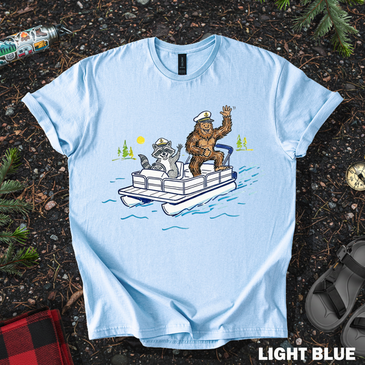 Bigfoot and Raccoon Pontoon Boat Cruise