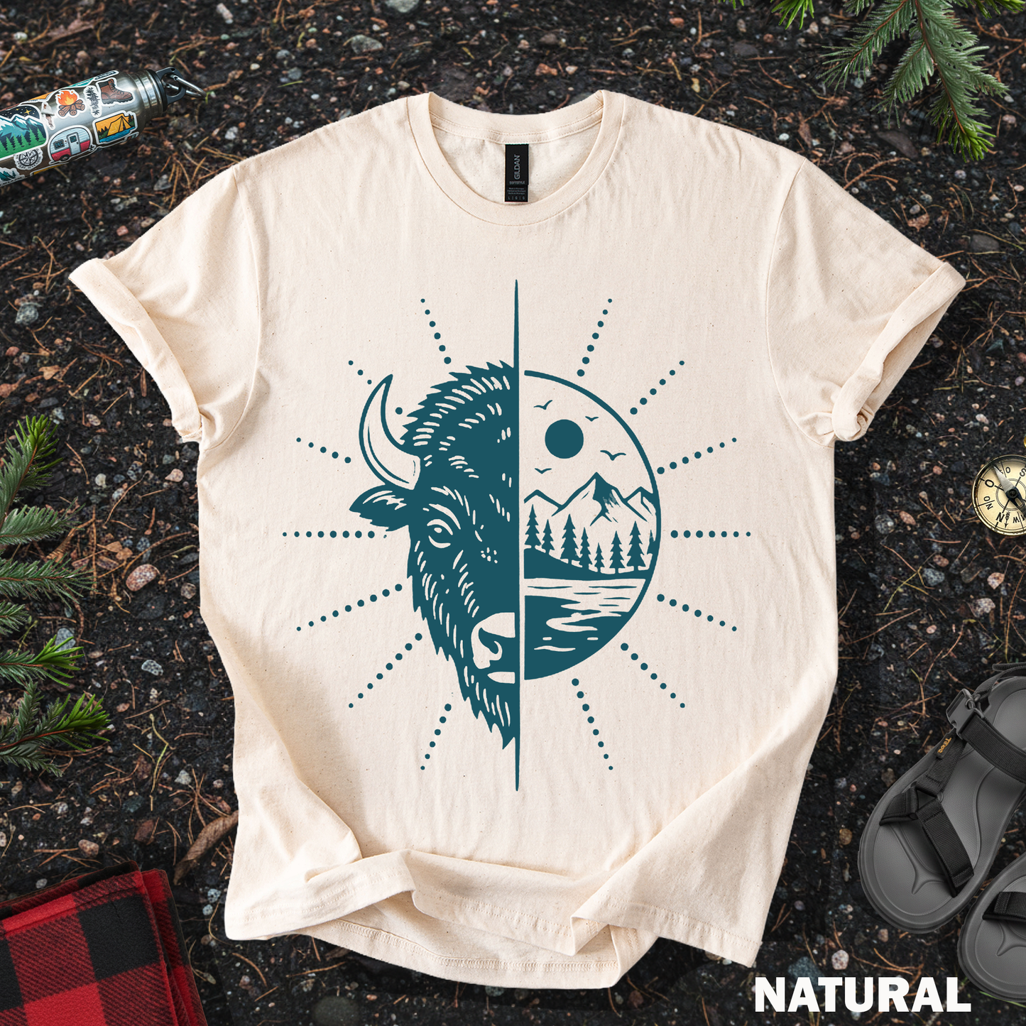 Bison Mountains Tee