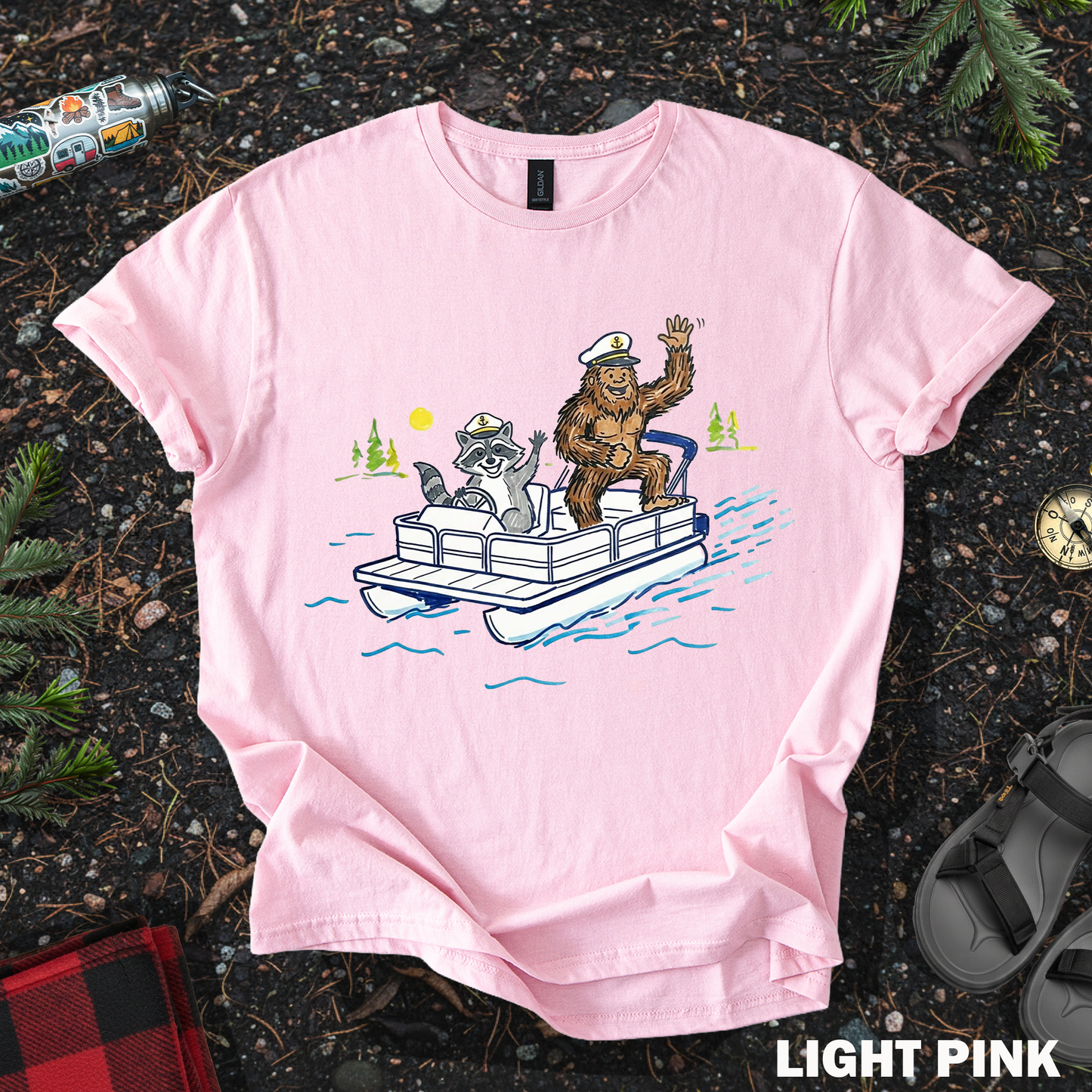 Bigfoot and Raccoon Pontoon Boat Cruise