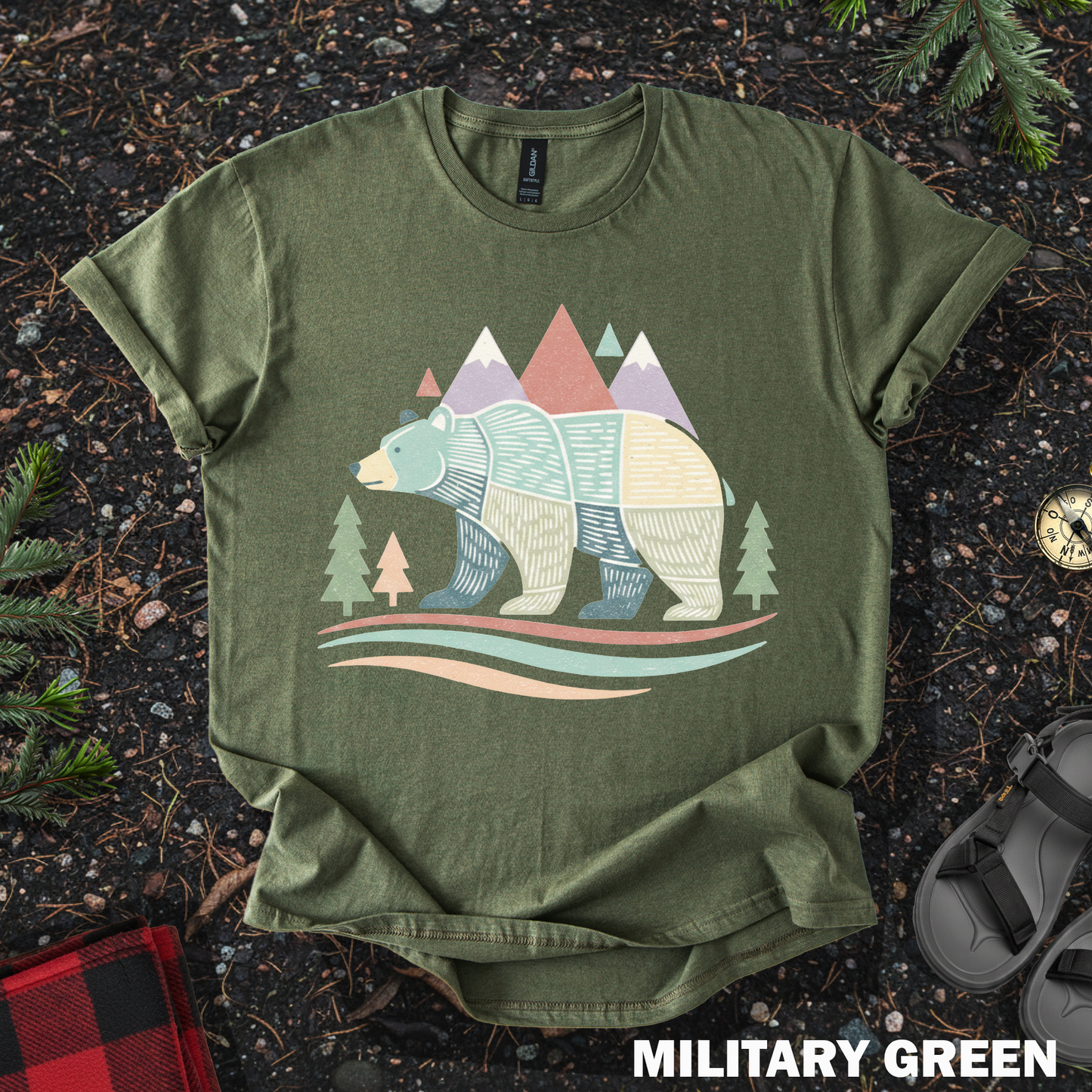 Bear Lover Mountains Tee