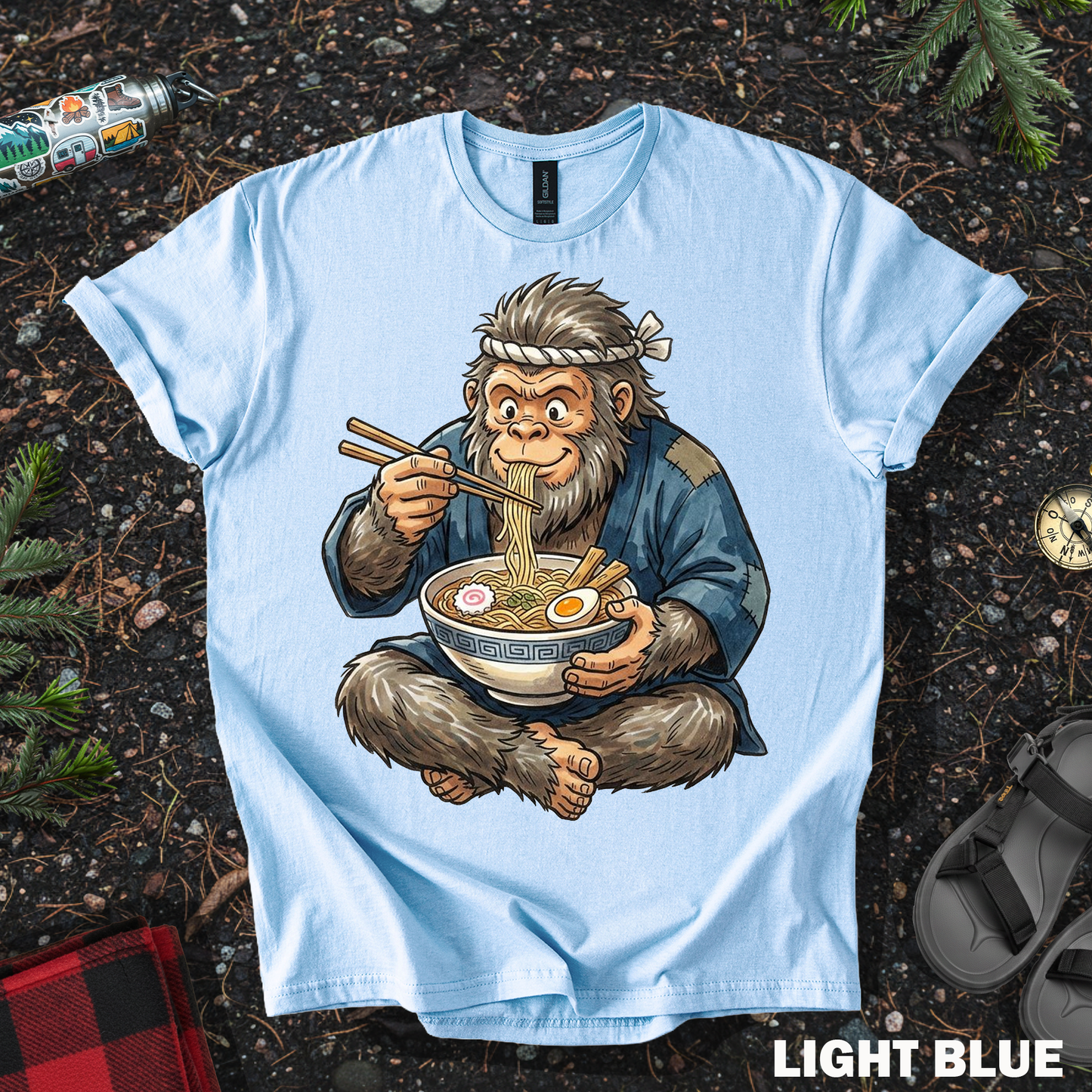Kawaii Bigfoot Eating Ramen