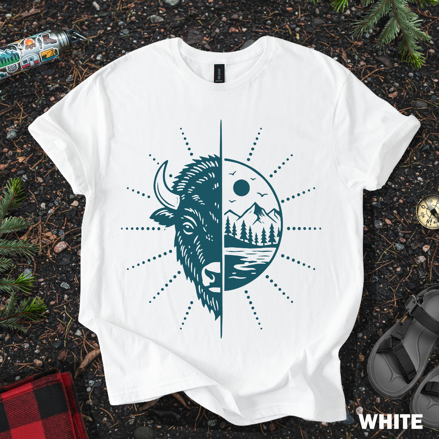 Bison Mountains Tee