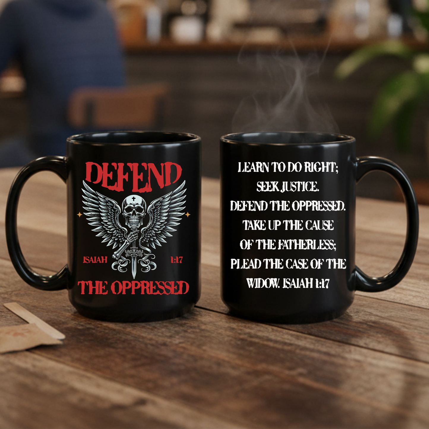 DEFEND THE OPPRESSED MUG
