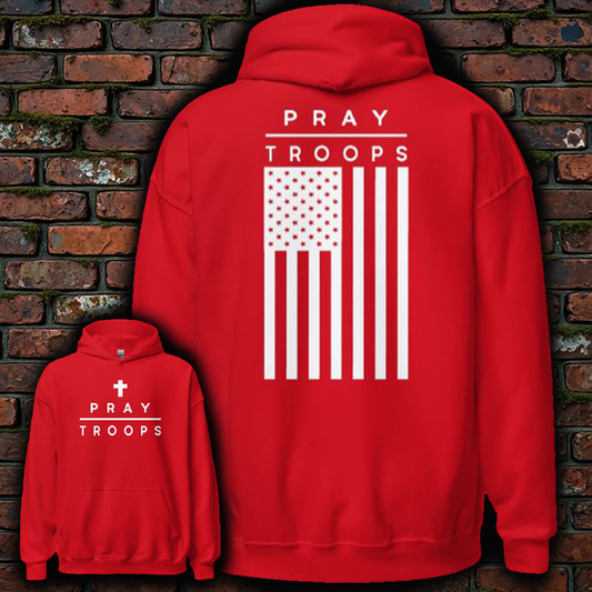 Red Friday Pray Over Troops Hoodie