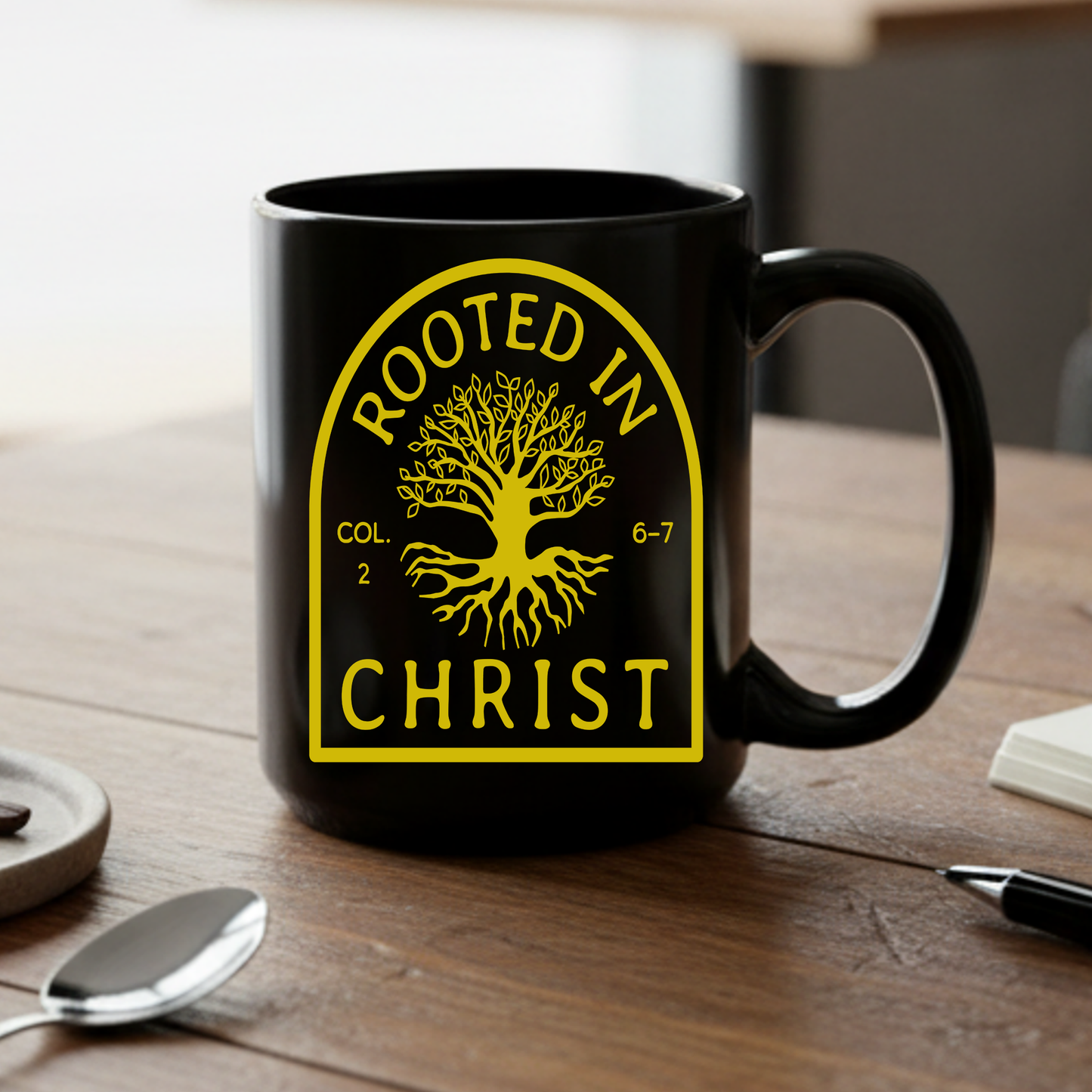 ROOTED IN CHRIST MUG