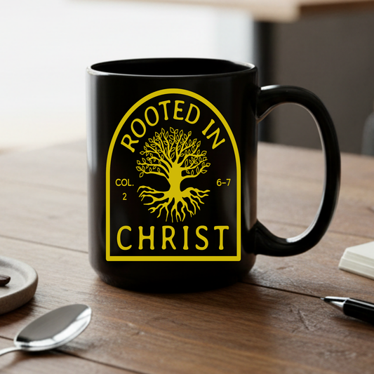 ROOTED IN CHRIST MUG
